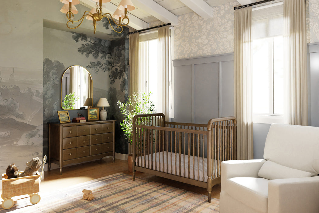 Namesake Liberty 3-in-1 Convertible Spindle Crib with Toddler Bed Conversion