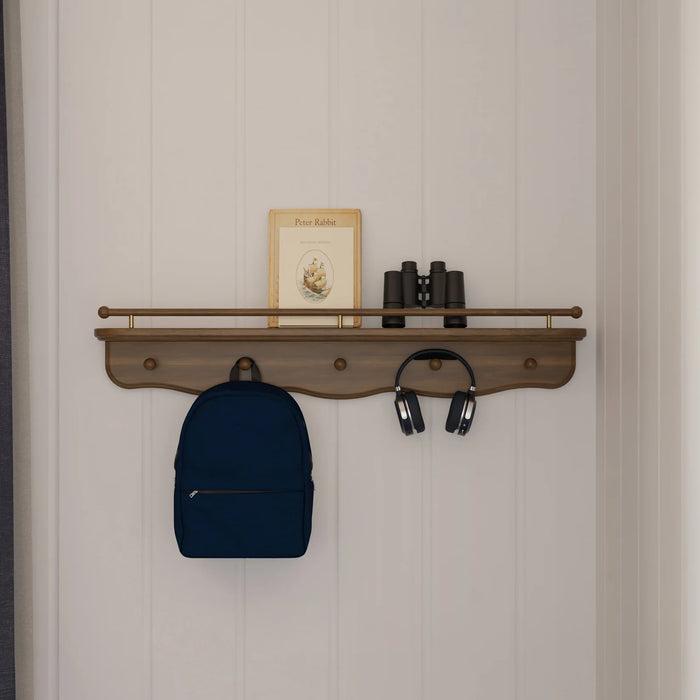 Namesake Liberty 31" Wall Shelf with Hooks