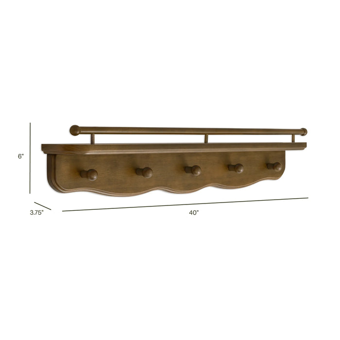 Namesake Liberty 31" Wall Shelf with Hooks