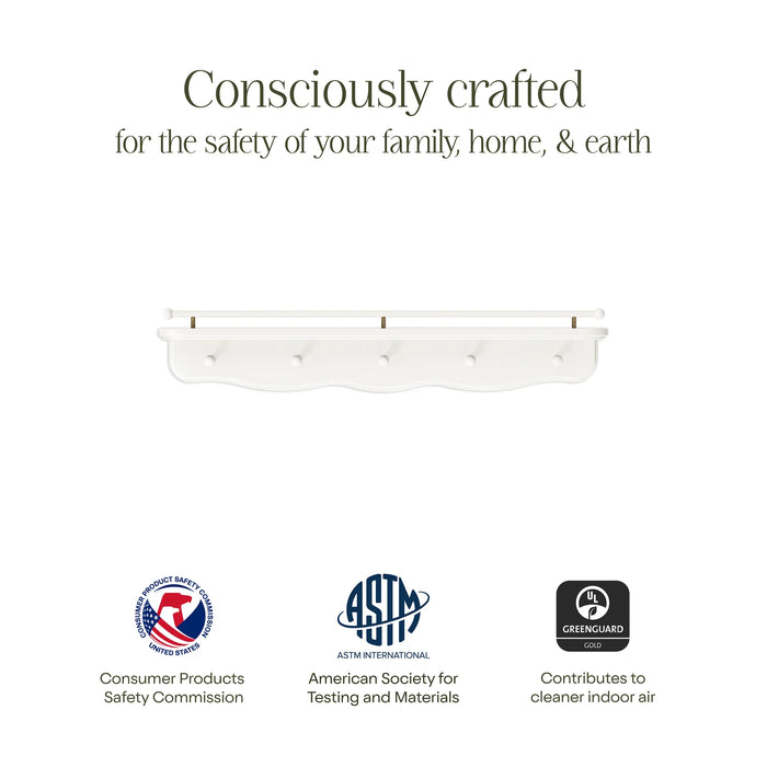 Namesake Liberty 31" Wall Shelf with Hooks