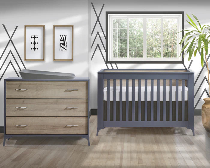 Tulip Metro Convertible Crib and 3 Drawer Dresser