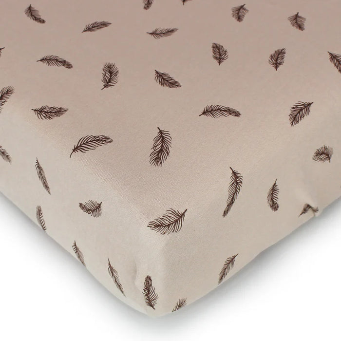 L'ovedbaby Organic Fitted Crib Sheet in Oatmeal Feather