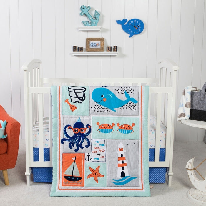 Trend Lab Ocean Pals 3 Piece Crib Bedding/Nursery Set
