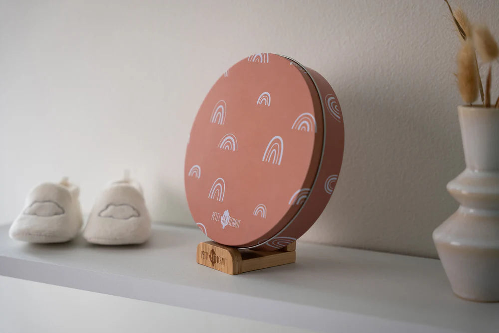 Petit Artichaut Baby Box Round - Rainbow Terracotta