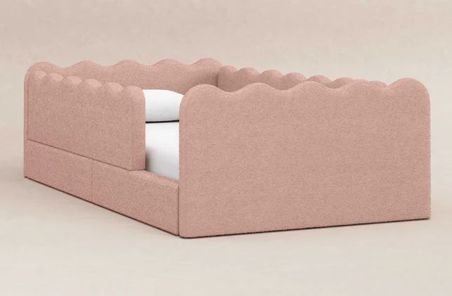 Clearance Babyletto Rizo Montessori-Inspired Twin Bed in Rose Boucle FLOOR MODEL-NO SHIPPING AVAILABLE