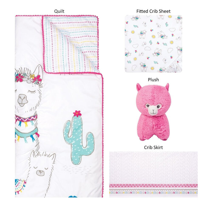 Sammy And Lou Llama Mama 4 Piece Crib Set