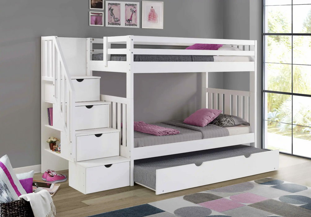 Innovations Staircase Twin over Twin Bunk Bed* Holds 400 lbs on each bed