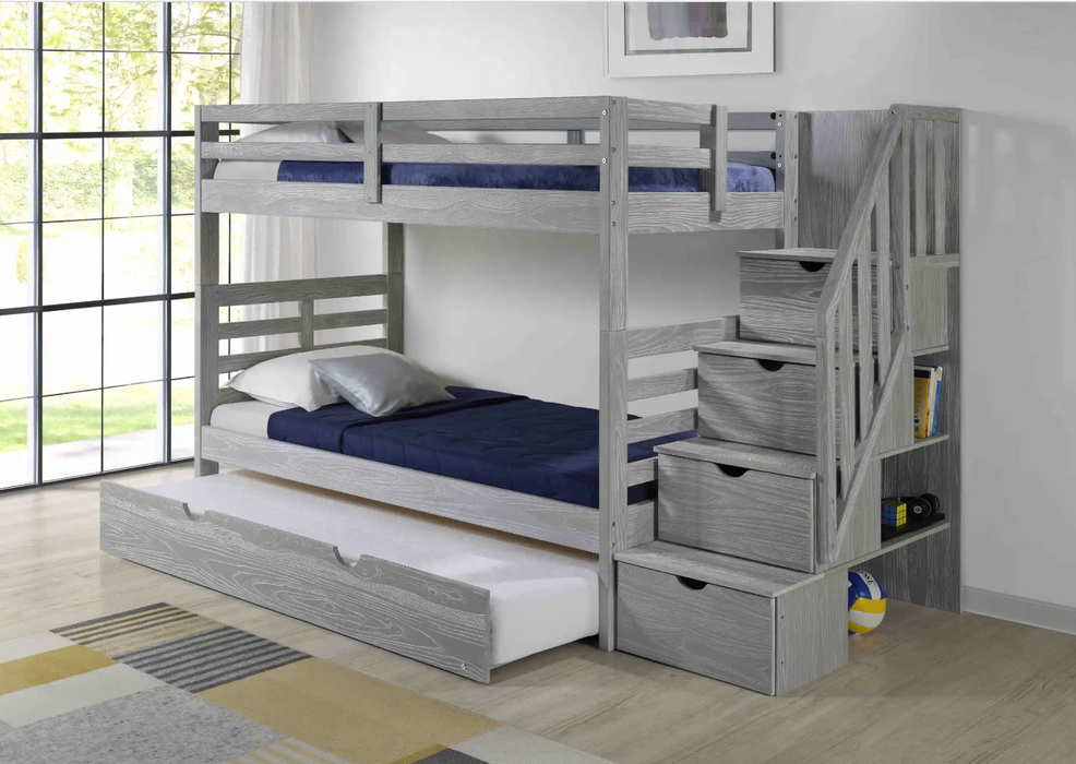 Innovations Staircase Twin over Twin Bunk Bed* Holds 400 lbs on each bed