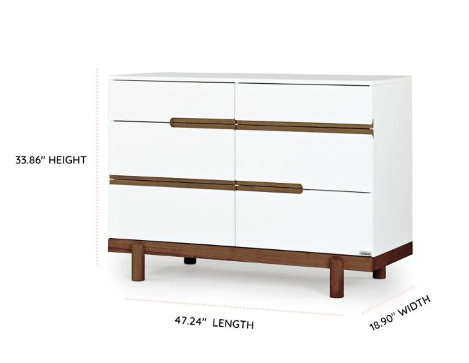 dadada Bliss 6-Drawer Nursery Dresser