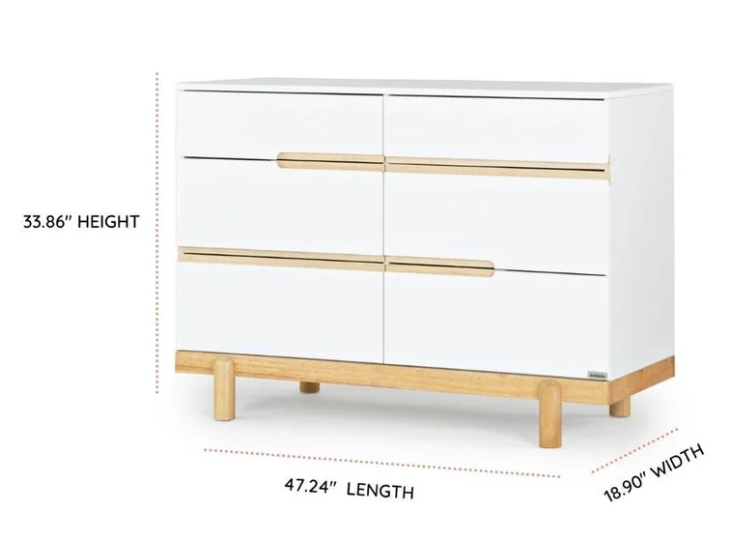 dadada Bliss 6-Drawer Nursery Dresser