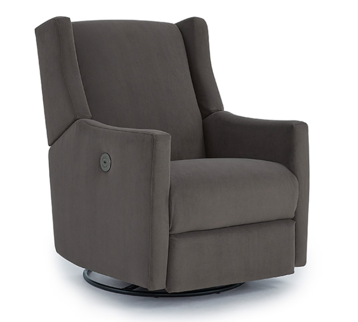 Best Chairs LILLIAN Modern Styled Swivel Glider Recliner