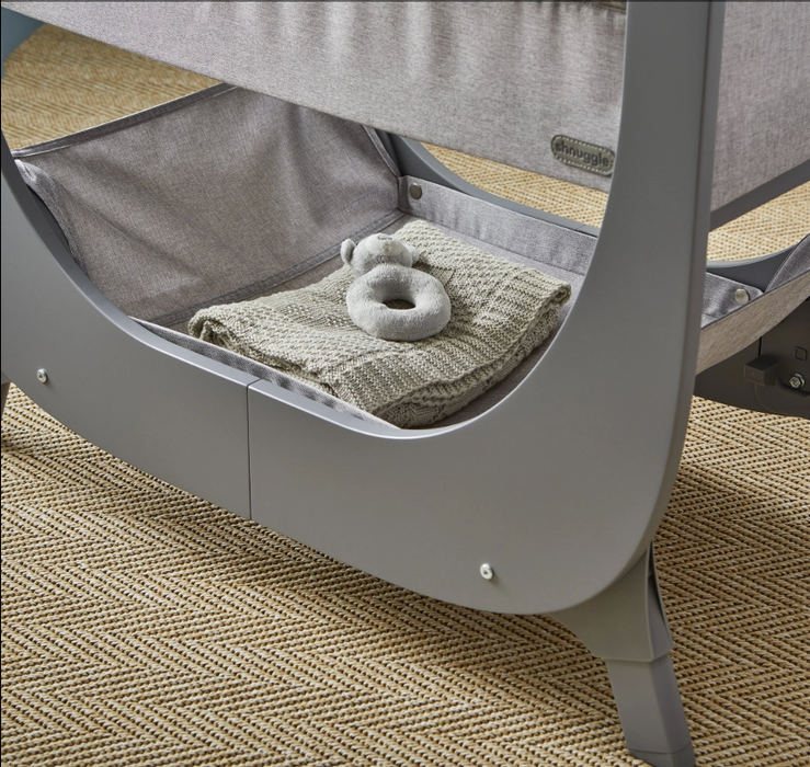 Shnuggle Air Lite Bedside Bassinet | Height Adjustable Baby Bed with Mattress