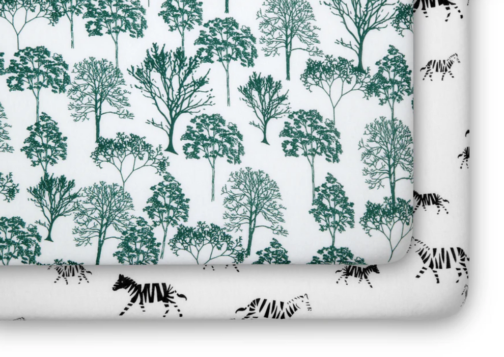 Modern Safari Fitted Crib Sheets - 2 Pack