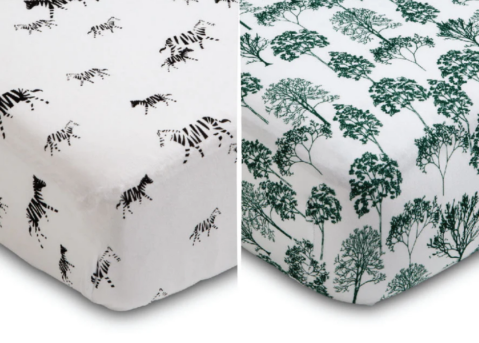 Modern Safari Fitted Crib Sheets - 2 Pack