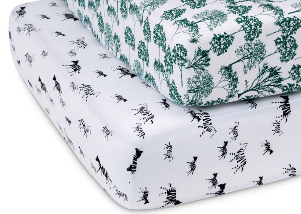 Modern Safari Fitted Crib Sheets - 2 Pack