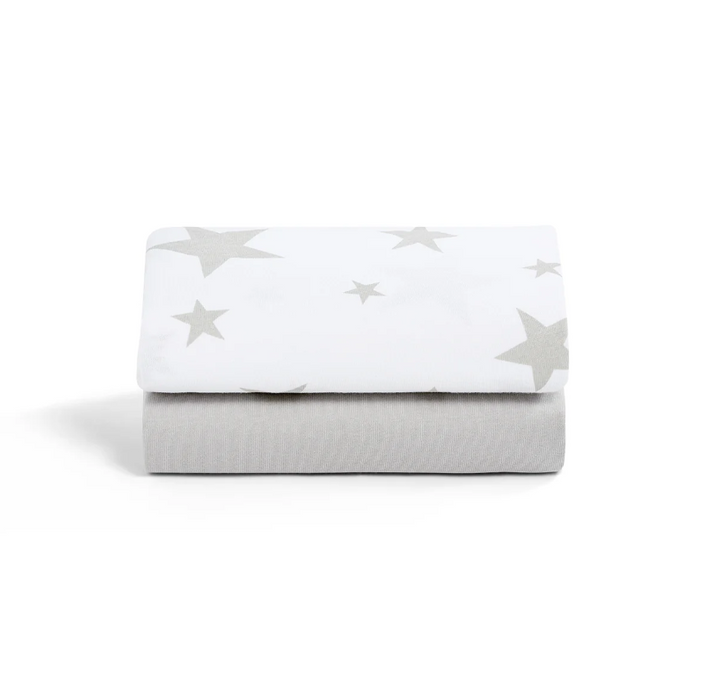 Snuz Bassinet 2 Pack Fitted Sheets