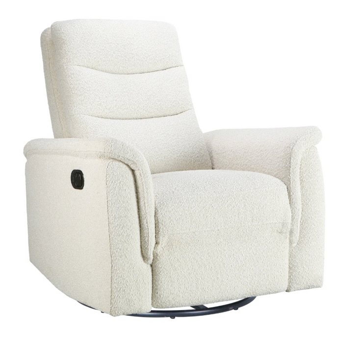 Clearance! Second Story Home Tillie Swivel Recliner In Cream Boucle