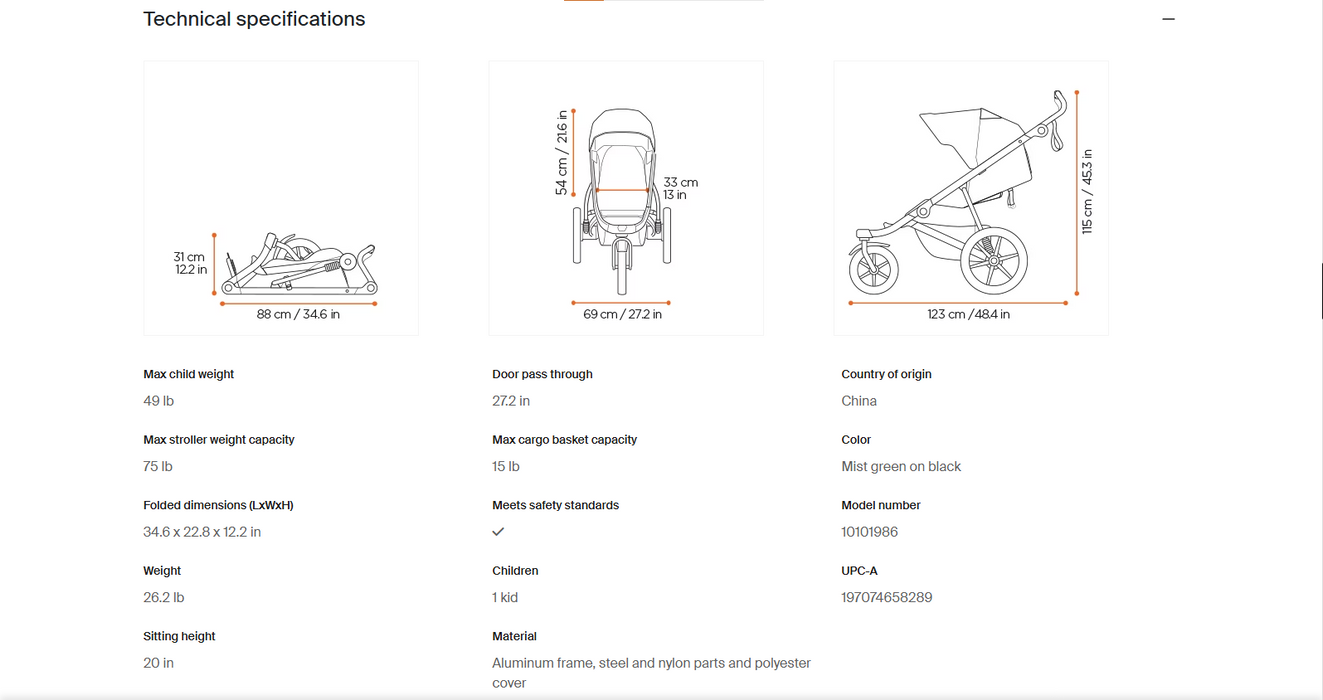 Thule Urban Glide 3 all-terrain stroller