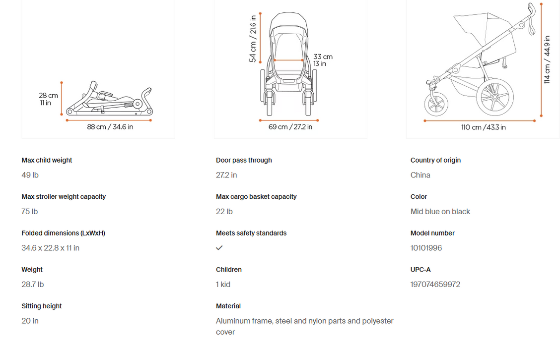 Thule Urban Glide 4-wheel all-terrain stroller