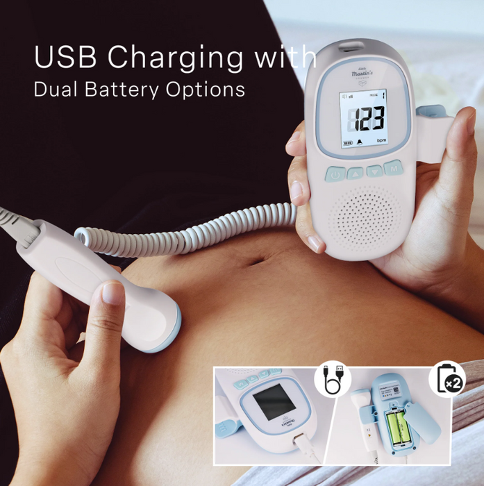 Little Martin's Portable Fetal Doppler - Hear Your Baby's Heartbeat Anytime - FDA Cleared