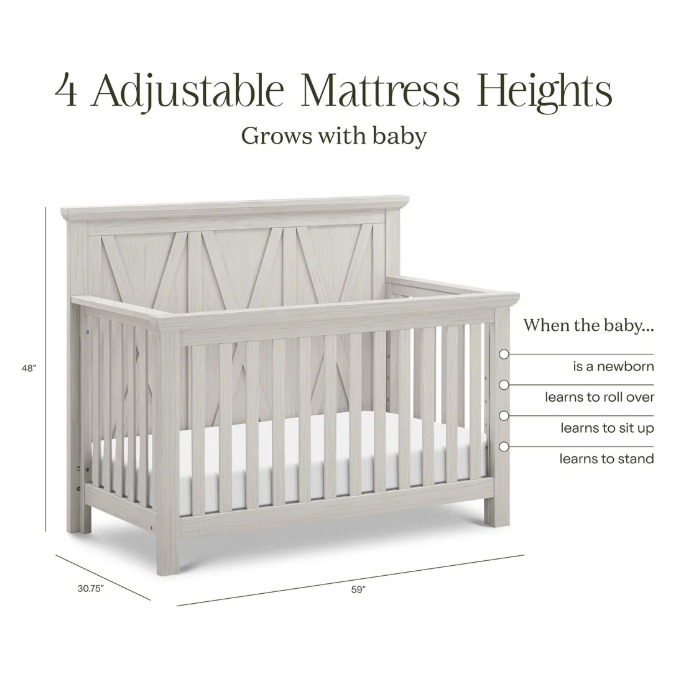 Monogram Emory Farmhouse 4-in-1 Convertible Crib