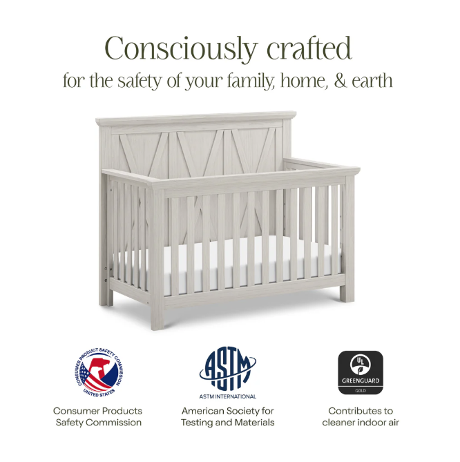Monogram Emory Farmhouse 4-in-1 Convertible Crib