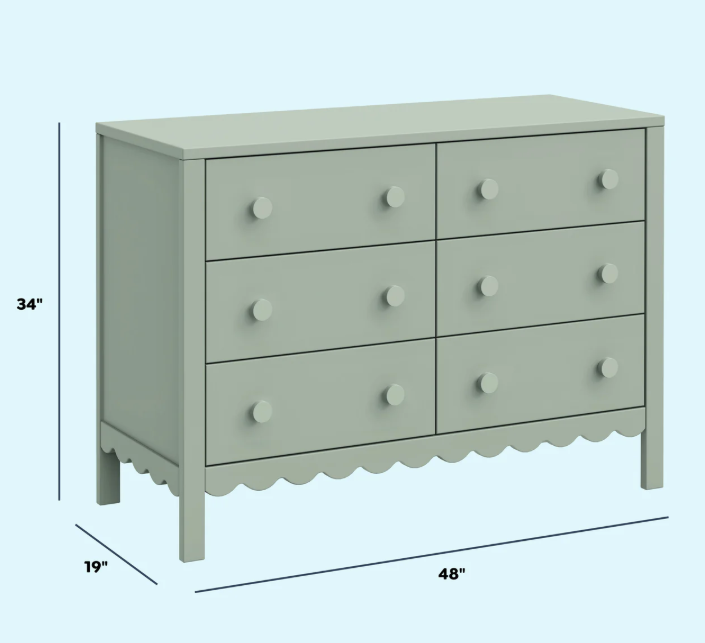 Davinci Sammy Scallop 6-Drawer Dresser