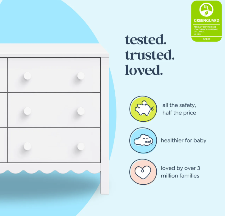 Davinci Sammy Scallop 6-Drawer Dresser