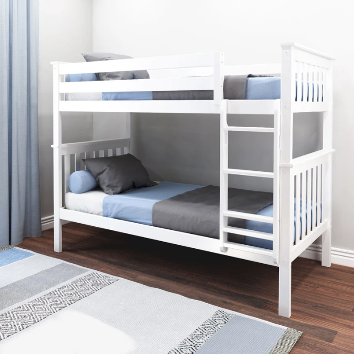 Clearance M3 Twin over Twin Slat Bunk with Straight Ladder + Slat Rolls 400 lbs rating on each bed