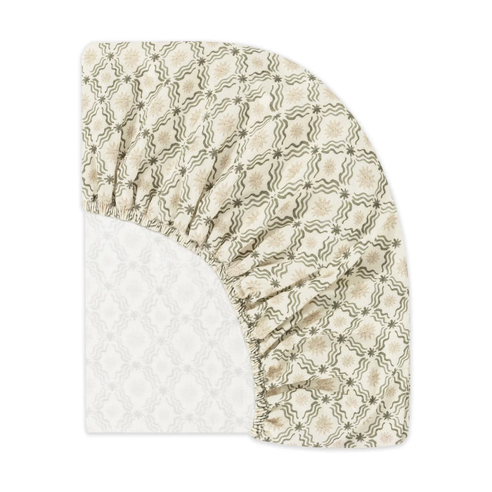 Babyletto All-Stages® Midi Crib Sheet in GOTS Certified Organic Brushed Cotton by Nate Berkus