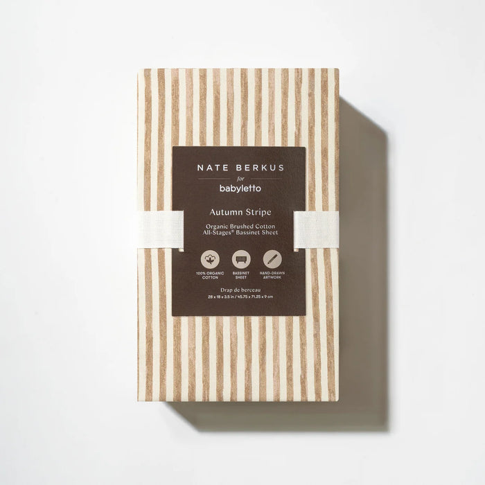Babyletto All-Stages® Bassinet Sheet in GOTS Certified Organic Brushed Cotton by Nate Berkus