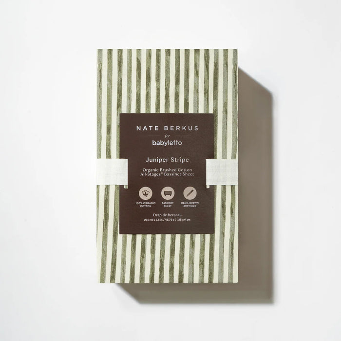 Babyletto All-Stages® Bassinet Sheet in GOTS Certified Organic Brushed Cotton by Nate Berkus