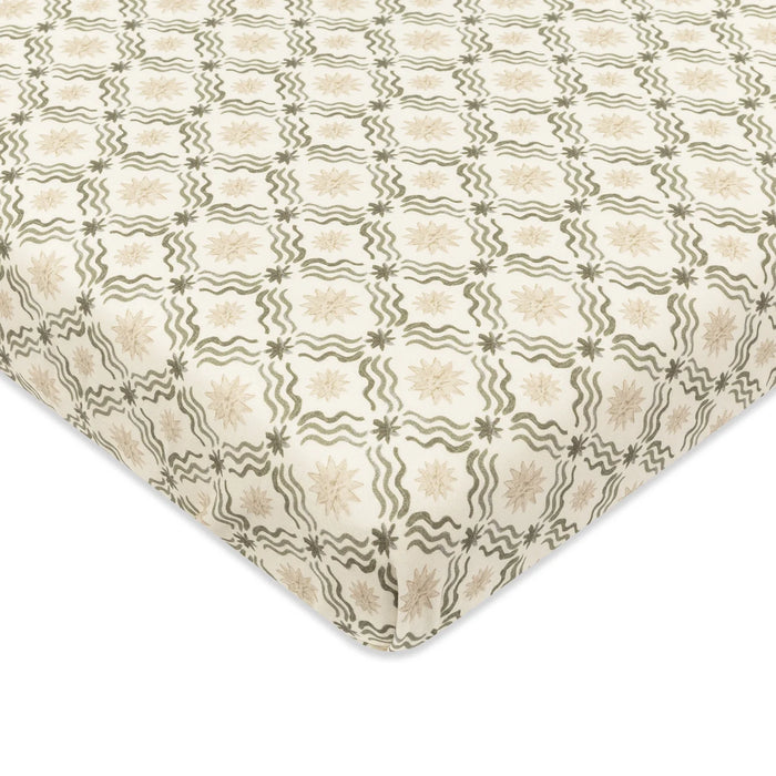 Babyletto Mini Crib Sheet in GOTS Certified Organic Brushed Cotton by Nate Berkus
