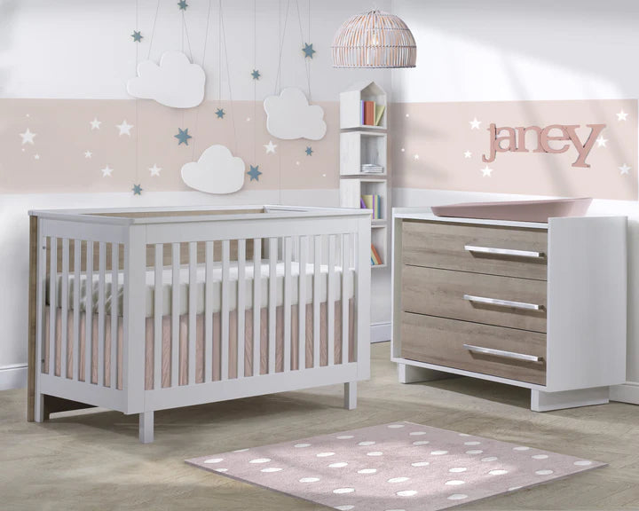 Tulip Urban Crib and 3 Drawer Dresser