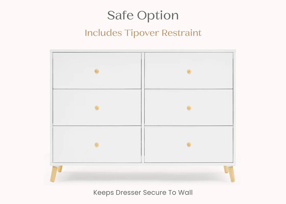 Delta Children Essex 6 Drawer Dresser with Interlocking Drawers