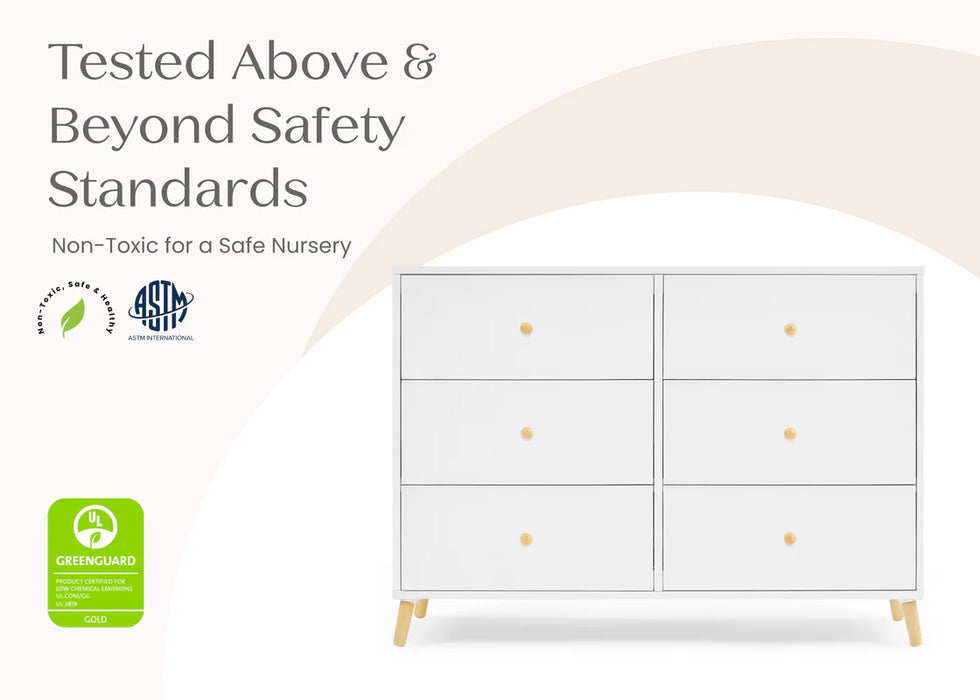 Delta Children Essex 6 Drawer Dresser with Interlocking Drawers