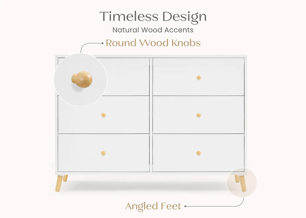 Delta Children Essex 6 Drawer Dresser with Interlocking Drawers