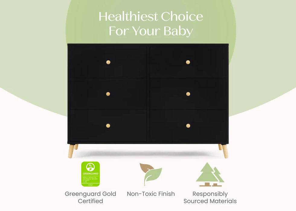 Delta Children Essex 6 Drawer Dresser with Interlocking Drawers