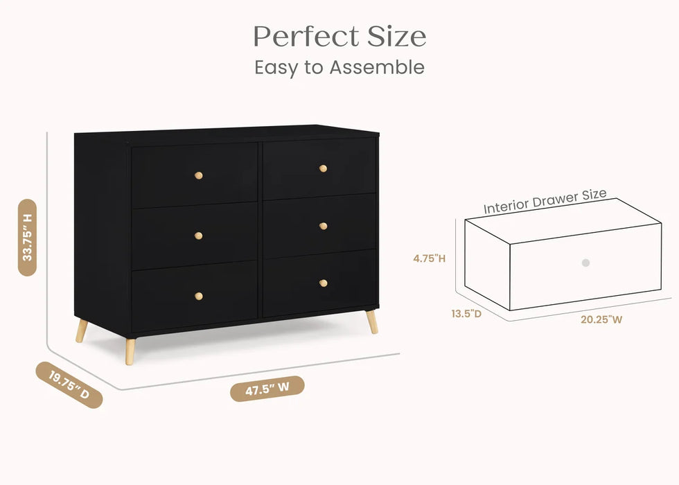 Delta Children Essex 6 Drawer Dresser with Interlocking Drawers