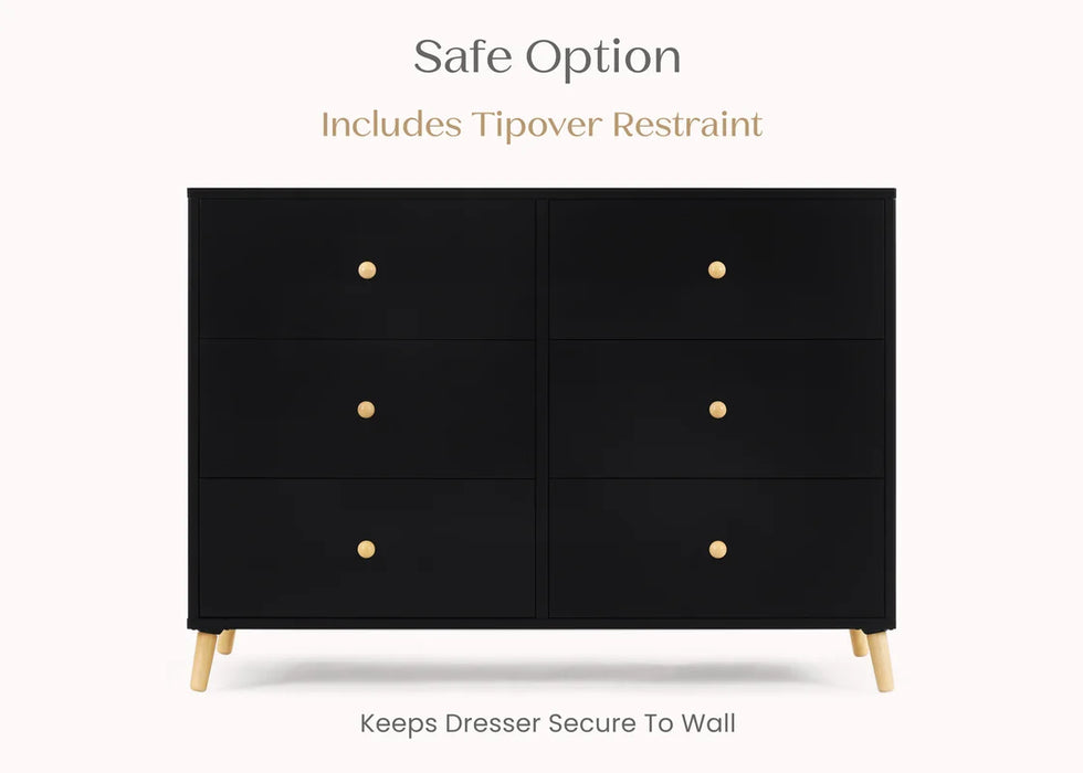 Delta Children Essex 6 Drawer Dresser with Interlocking Drawers