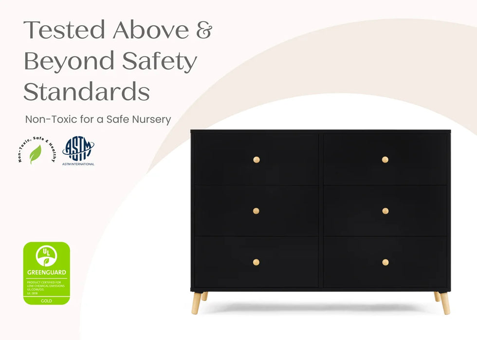 Delta Children Essex 6 Drawer Dresser with Interlocking Drawers