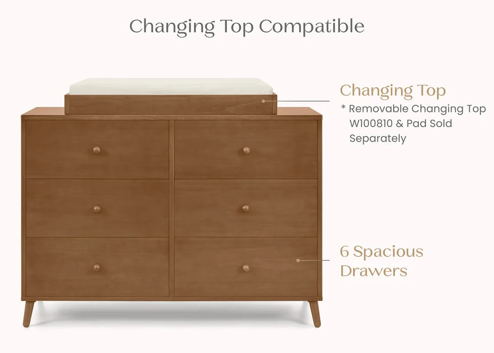 Delta Children Essex 6 Drawer Dresser with Interlocking Drawers