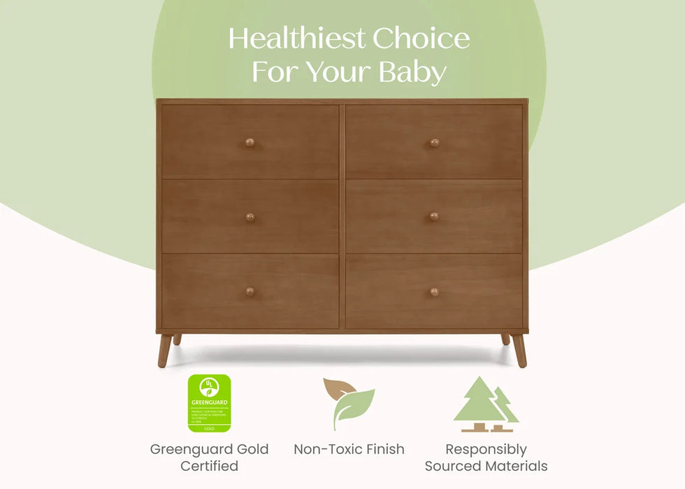 Delta Children Essex 6 Drawer Dresser with Interlocking Drawers