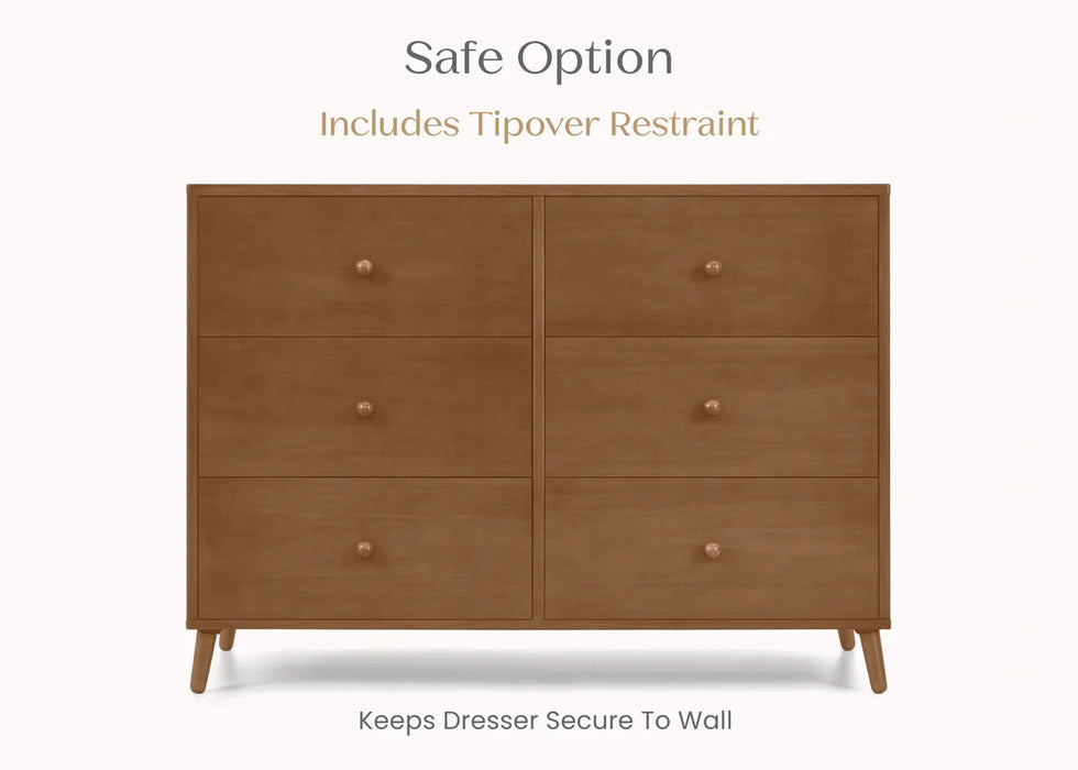 Delta Children Essex 6 Drawer Dresser with Interlocking Drawers