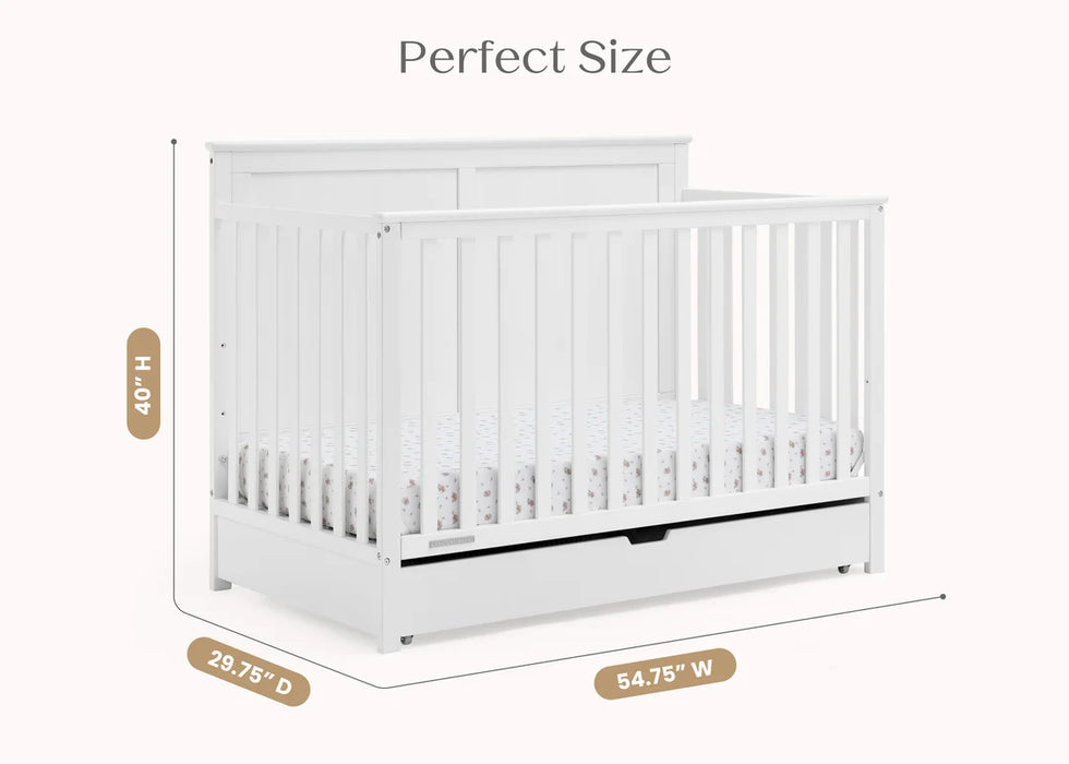 Simmons Kids Logan 6-in-1 Convertible Crib with Underdrawer