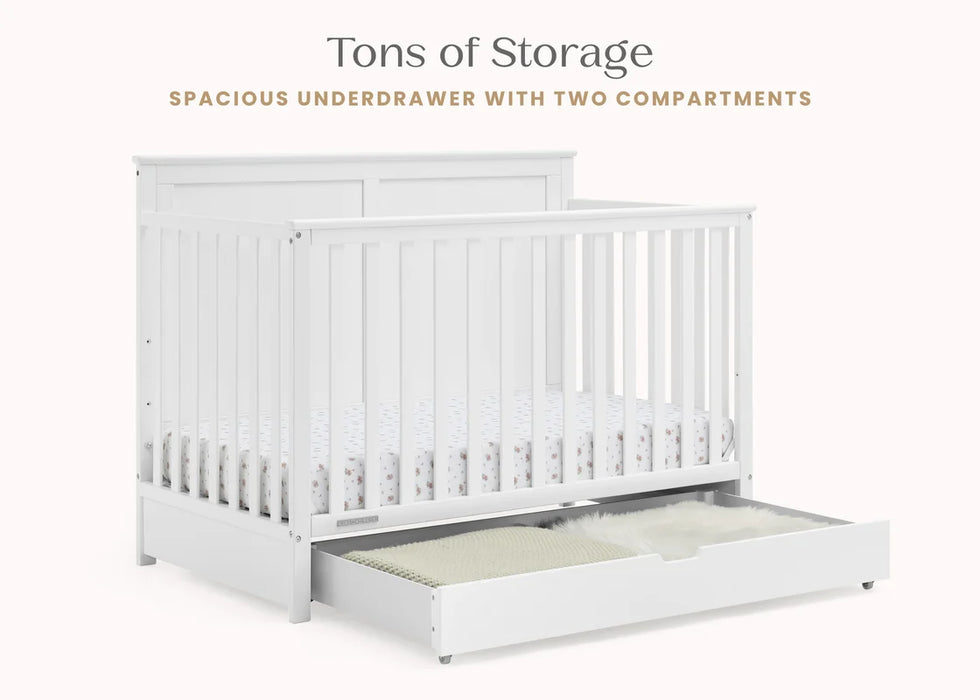 Simmons Kids Logan 6-in-1 Convertible Crib with Underdrawer