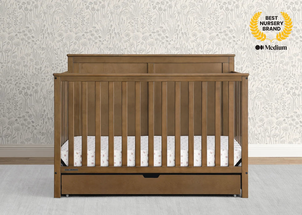 Simmons Kids Logan 6-in-1 Convertible Crib with Underdrawer