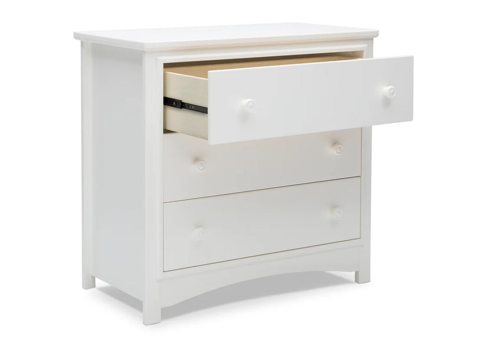 Delta Children Perry 3 Drawer Dresser with Changing Top and Interlocking Drawers