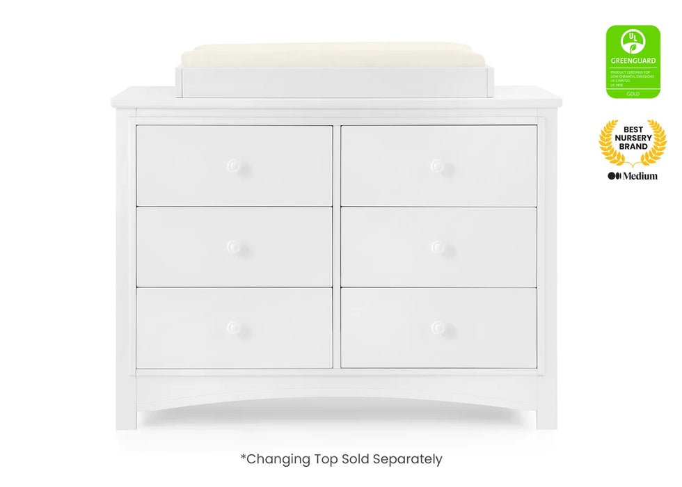 Delta Children Perry 6 Drawer Dresser with Interlocking Drawers