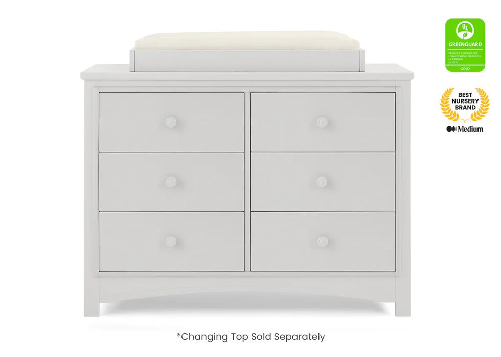 Delta Children Perry 6 Drawer Dresser with Interlocking Drawers